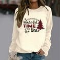thumbnail image 4 of It's The Most Wonderful Time Of The Year Christmas Sweatshirts for Women Long Sleeve Crewneck Holiday Sweatshirt Pullover Top, 4 of 5