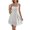 White, variant on Women's Halter Neck Summer Mini Dress 100% Polyester fabric Lightweight With Zipper And Partially Lined For Daily Wear