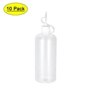 Uxcell Needle Tip Bottle Precision Plastic Applicator 50ml with White Cap, 10 Count