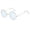 B, variant on GIJNRIUIUA Under $5 Oval Sunglasses for Women Trendy Classic Shades Protection Multicolor Frame