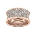 thumbnail image 2 of 4.00Ct Round Cut Natural Diamond 7Row Concave Ladies Anniversary Wedding Eternity Band Ring 14k Gold GH SI1, 2 of 3