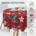 thumbnail image 5 of Merry Christmas Round Tablecloth 60 Inch Winter Snowflake Decorative Round Table Cloth for Home Kitchen Dining Room Patio Outdoor Picnic Party, 5 of 6