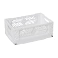 thumbnail image 2 of EGNMCR Storage Containers Desktop Folding Storage Basket Kitchen Household Refrigerator Industrial Style Coffee Corner Sundry Organising Basket Stackable Small Size Plastic Folding Storage Basket, 2 of 6