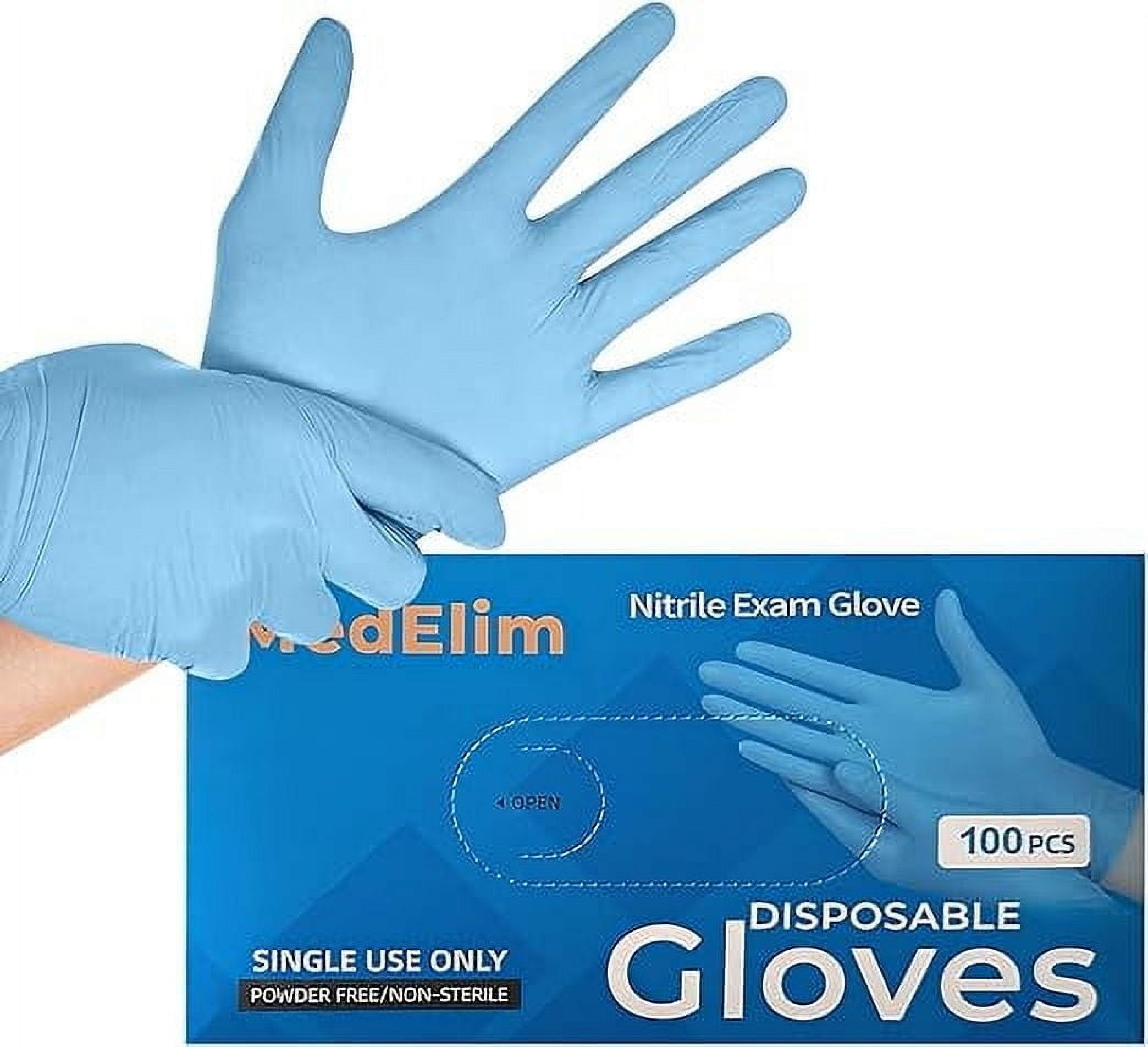 MediGuard ES Medical Nitrile Exam Gloves, Powder-Free, Size M