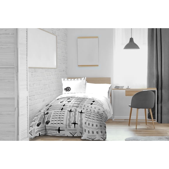 Jay Franco Kids Duvet Cover Set with Sham & Pillowcase – Ultra-Soft Linen Feel Bedding for Room Decor, Cover ONLY Comforter NOT Included, White - Star Wars, 3 Piece Queen