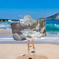 thumbnail image 2 of Yayeee Kids Hooded Towels Toddler Soft Absorbent Beach Bathing Wrap 50" x 23.5", River and Mountains, 2 of 5