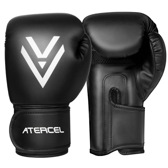 ATERCEL Boxing Gloves，Training Gloves for Men and Women,  Black