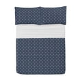 thumbnail image 1 of Navy Blue Microfiber Bedspread Set, Nautical Classical Pattern Little Anchor Sea Travel Cruise Theme, Soft Bedding Set with Pillow Shams & Comforter, 3 Sizes, Bluegrey White, by Ambesonne, 1 of 1
