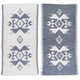 thumbnail image 1 of Bersuse 100% Cotton Oaxaca Dual-Layer Handloom Turkish Towel-37X70 Inches, Dark Blue, 1 of 4