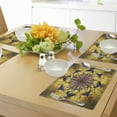 thumbnail image 4 of Ambesonne Yellow and Blue Place Mats Set of 4, Mandala, Standard Size, Multicolor, 4 of 6