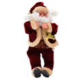 thumbnail image 1 of Necesidades diarias navideñas, muñeco de Papá Noel sentado de franela de 25cm, escaparate navideño para el hogar (rojo), 1 unidad, 1 of 5