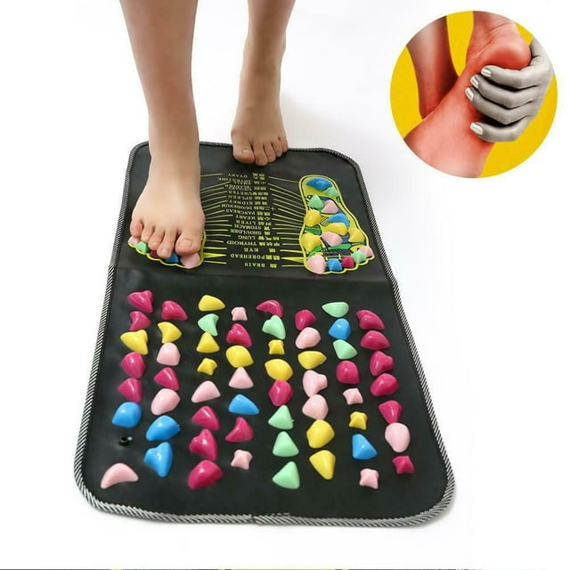 ISTAR Foot Massage Mat Pad Pain Relief Walk Stone Relaxation Acupoint Soft Durable