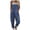 a14-Navy, variant on KPOPLK Women's Casual Wide Leg Overalls Loose Fit Jumpsuits Solid Color Adjustable Strap Bib Romper Fall Clothes Green XL