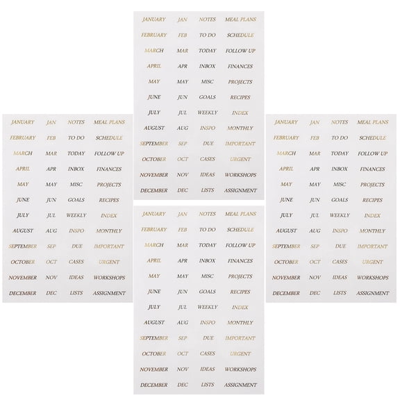 OFFIGAM PVC Golden Stickers with Creative English Phrases for Scrapbooking, Journals, Planners, and Stationery Decoration