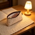 thumbnail image 7 of AYktou Pencil Case Pencil Bag Makeup Bag for Purse, Waterproof & Stain-Resistant Stationery Storage Case, Portable Large Capacity Pencil Pouch Travel Makeup Brush Bag, Floral Pen Bag for Home Office, 7 of 7