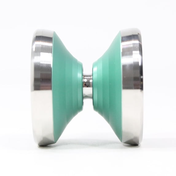 C3yoyodesign Galaxy Diver 7075 V2 Yo-Yo - Bi-Metal YoYo (Teal Green with Silver Ring)