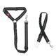 thumbnail image 1 of Cinturón de nailon para perro, arnés universal ajustable para coche para perros y gatos con amortiguación, correa 2 en 1, cinturón de seguridad duradero para mascotas para viajes (negro), 1 of 5