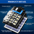 thumbnail image 3 of Gefolly 6500W Solar Street Lights Outdoor，Commercial Parking Lot Lights Solar Powered Outdoor Lights Dusk to Dawn，Yard Garden Flood Security Lamp with Sensor & Remote Control, IP67, 3 of 9