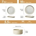 thumbnail image 3 of ALOFMO Stoneware Dinnerware Sets, Plates and Bowls Sets, Dish Set for 4, 12 Piece Dinner Set, Plate Sets for Kitchen, Cappuccino White, 3 of 10