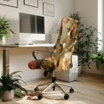 thumbnail image 3 of POLERO Removable One Piece Office Swivel Chair Slipcover for Workspace, Brushed Elastic Fabric Washable Office Chair Cover with High Stretch, 3 of 7