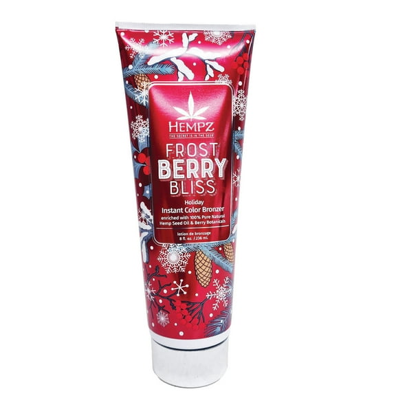 Hempz Frost Berry Bliss Holiday Instant Color Bronzer Tanning Lotion 8 fl oz