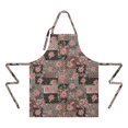 thumbnail image 2 of Pioneer Flower Floral Print Pattern Apron for Women and Men, Cotton Linen Waterproof with Pockets, Adjustable, 33x27 Inch for Kitchen, Gardening, BBQ, Salon, 2 of 6