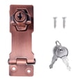 thumbnail image 1 of MasteelfCA 3 Inch Zinc Alloy 90 Degrees Keyed Hasp Lock Knob Keyed Lock Hasp for Door, 1 of 7