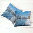 thumbnail image 6 of Ambesonne Winter Throw Pillow Cover 2 Pack, Freezing Weather Sky, 20", Blue White Brown, 6 of 7