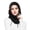 Black, variant on Luvior Hooded Scarf Hat for Women Men Knit Balaclava Hood with Drawstring, Winter Warm Ski Cap