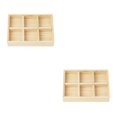 thumbnail image 1 of Thinsony Jewelry Display Tray Case Beads Holder Ladies Bangles Gemstone Stackable 6 grids 7.87x5.91x1.38 Inch 2Set, 1 of 6