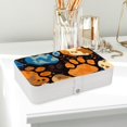 thumbnail image 6 of Dog Paw Print PU Leather Jewelry Boxes Necklace Holder Display Case with Removable Compartment Portable, 6 of 6