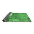 thumbnail image 2 of Ahgly Company Indoor Square Patchwork Emerald Green Transitional Area Rugs, 5' Square, 2 of 4
