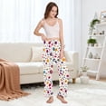 thumbnail image 5 of Dailycode Women's Pajama Pants Wide Leg Lounge Pj Bottoms With Pockets Small Flower and Dots, 5 of 7