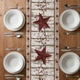 thumbnail image 4 of Table Runner 72 Inches Long for Kitchen Dining, Red Texas Star Vintage Dresser Scarf Farmhouse, Dining Table Decorations for Wedding/Parties, Farmhouse Berry Grey Wooden 14 x 72 In, 4 of 8