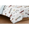 thumbnail image 4 of Sweet Jojo Designs Airplane Red Blue and White Full/Queen Bed Comforter 3 Piece Bedding Set - 3 Piece, 4 of 6
