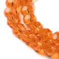 thumbnail image 4 of Transparent Glass Beads Faceted(32 Facets) Round Dark Orange 6mm Hole: 1mm about 98pcs/strand 20.47 inch(52cm), 4 of 5