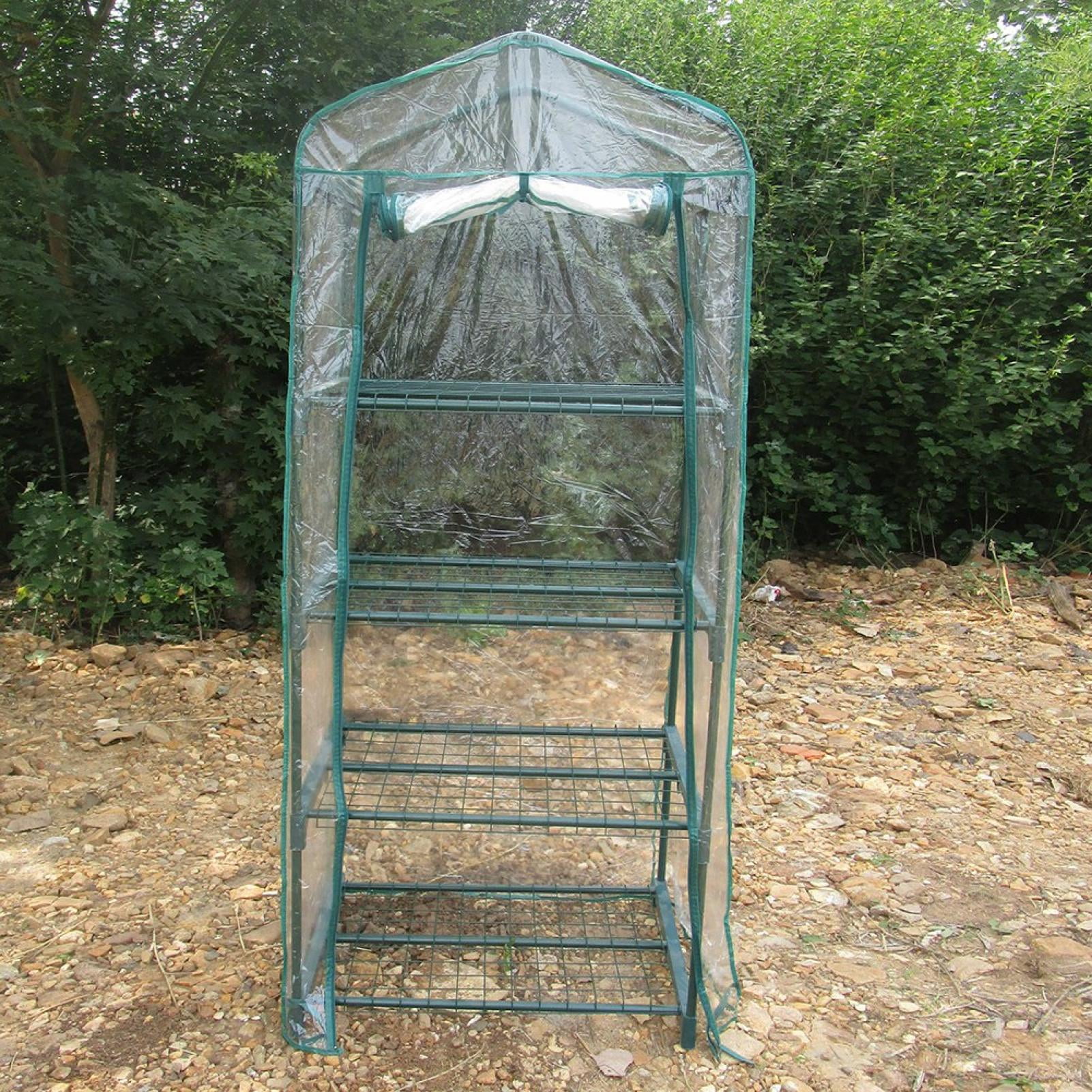 Tebru Garden House, Mini Flower Plants Garden,69 x 49 x 160cm Garden Green House Warm Greenhouse Flower Plants Gardening Outdoor, No Frame
