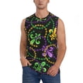 thumbnail image 2 of Picia Mardi Gras6 mens Cotton Tank Undershirts , Moisture-wicking Ribbed Tanks, Lightweight Cotton Tank Undershirts-Small, 2 of 8