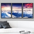 thumbnail image 2 of wall26 Framed Canvas Print Wall Art Set Purple &amp; Red Sunset Over Snowy Mountains Nature Wilderness Photography Realism Rustic Scenic Colorful Ultra for Living Room, Bedroom, Office - 24"x36&, 2 of 5