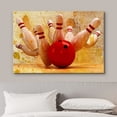 thumbnail image 3 of wall26 Canvas Print Wall Art Hitting a Split Bowling Ball &amp; Pins Sports Athletes Photography Modern Art Contemporary Scenic Urban Multicolor for Living Room, Bedroom, Office - 32"x48", 3 of 5