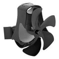 thumbnail image 4 of Ventilador para hogar de 5 aspas para colgar en la pared, aleación de aluminio, magnético, silencioso, alimentado por calor, ventiladores para estufas de Gas, color negro, 4 of 5