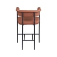 thumbnail image 6 of Meridian Furniture Malin Cognac Vegan Leather Counter Stool (Set of 2), 6 of 8