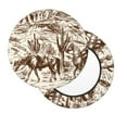 thumbnail image 2 of Daiia Western Desert Cowboys2 Stool Covers Round,Round Bar Stool Covers Waterproof Bar Chair Covers Washable Stool Cushion Slipcover for 12-14 Inch Chair-14 inch, 2 of 7