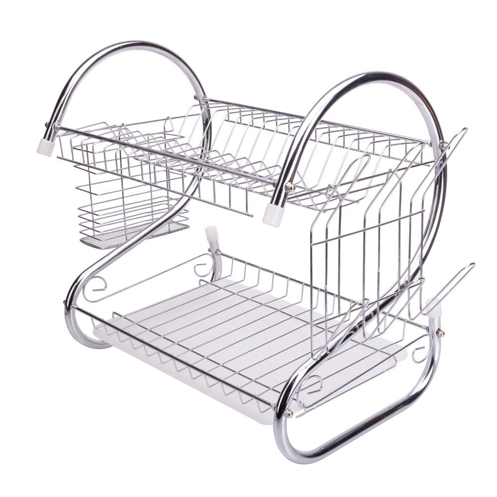Zimtown Kitchen Dish Cup Drying Rack Bowl Rack Holder Sink Drainer 2