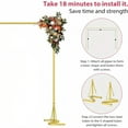 thumbnail image 2 of Wedding Arch Backdrop Stand 10FT x 7FT Heavy Duty Square Metal Frame, Stable Adjustable Pipe & Drape Kit, Easy Assembly for Wedding Ceremony Birthday Party Baby Shower Photobooth Decoration (Gold)), 2 of 12