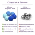 thumbnail image 3 of 6 Pcs Magnetic Sensory Balls for Adults & Teens, Silicone Quiet Desk Stress Relief Fidget Ball Toys for Autism, Anxiety,  Fun Gift Idea, Blue, 3 of 9
