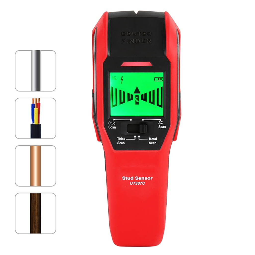 Portable Wire Pipe Detector Wood Metal Detector with LED Buzzer Multifunction Wall Studs Finder Scanning Tool