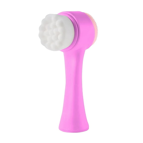 Acdanc Face Scrubber Soft Facial Cleansing Brush Double Sided Face Scrubber Exfoliator Purple