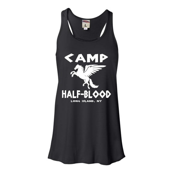 Womens Camp Half-Blood Flowy Racerback Tank Top T-Shirt