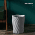 thumbnail image 3 of Plastic Small Trash Can Wastebasket, Garbage Container Basket for Bathrooms, Kitchens, Offices, Dorms, (Grey), 3 of 4